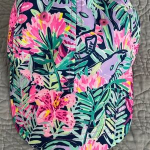 Lilly Pulitzer Floral Tropical Print Baseball Cap- firm price